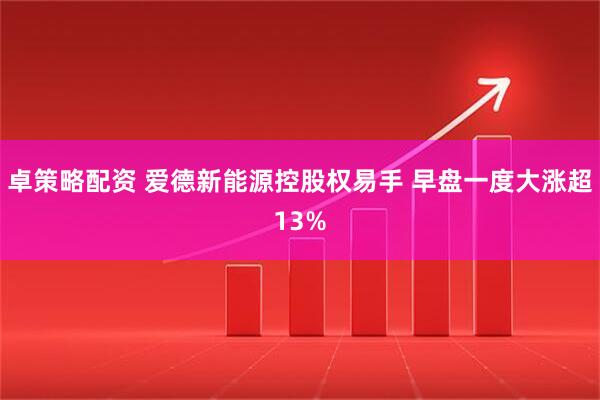 卓策略配资 爱德新能源控股权易手 早盘一度大涨超13%